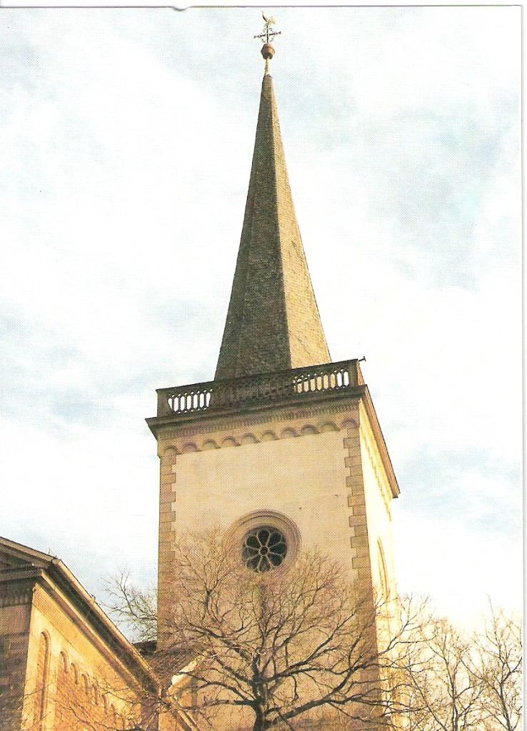 Evangelische Kirche Eich ältester Teil der Kirche: der Turm